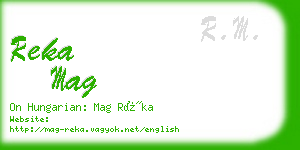 reka mag business card